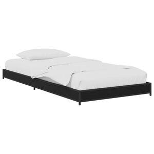 vidaXL Krevetna konstrukcija Crni hrast 80 x 200 cm Konstruirano drvo