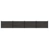 vidaXL Set ograde 4 kom. 699 x 105 cm WPC i aluminij Crna