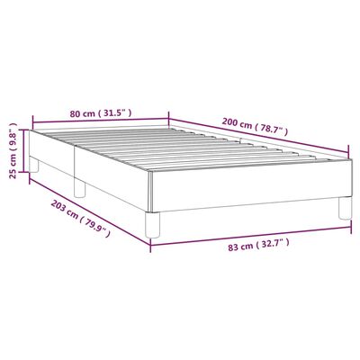 vidaXL Okvir za krevet svjetlosivi 80x200 cm od tkanine
