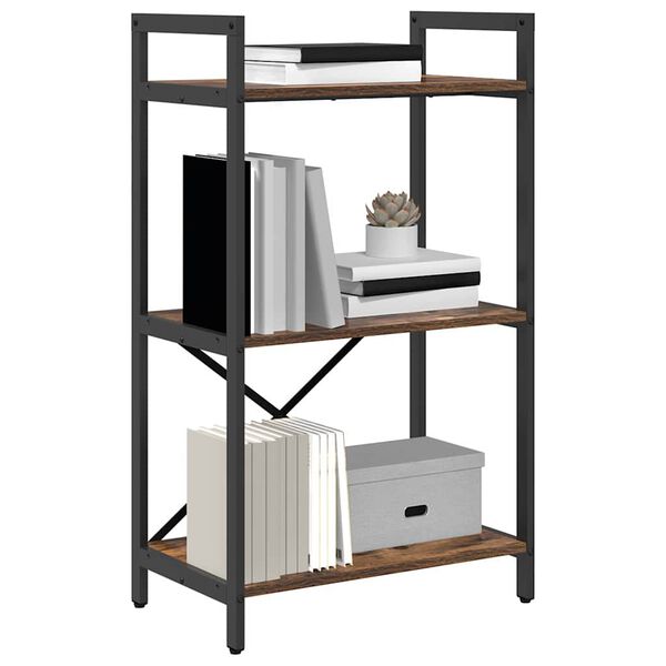 vidaXL Polica Dimljeni hrast 56 x 34 x 96 cm Konstruirano drvo