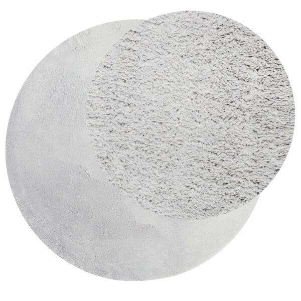vidaXL Tepih HUARTE kratkih vlakana mekani i perivi sivi Ø 160 cm