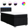 vidaXL Box spring krevet s madracem crni 90x190 cm od tkanine