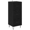 vidaXL Kreveta Crni hrast 34 x 34.5 x 90 cm Konstruirano drvo