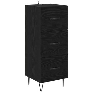 vidaXL Kreveta Crni hrast 34 x 34.5 x 90 cm Konstruirano drvo