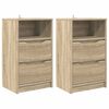 vidaXL Noćni ormarići s ladicama 2 pcs Sonoma hrast 40 x 30 x 467 cm