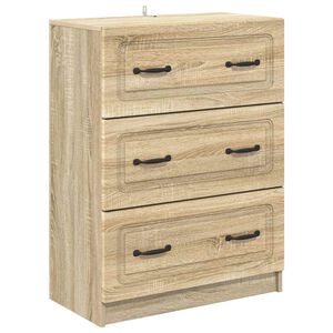 vidaXL Ormar s ladicama Hrast sonoma 66 x 34,5 x 87 cm