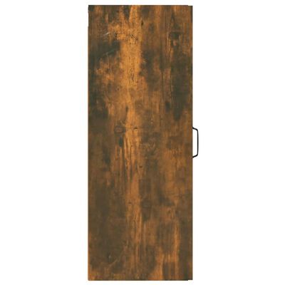 vidaXL Viseći zidni ormarić boja dimljenog hrasta 34,5x34x90 cm drveni