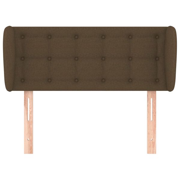 vidaXL Uzglavlje s ušima tamnosmeđe 83x23x78/88 cm od tkanine