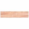 vidaXL Stolna ploča svjetlosmeđa 220x50x(2-6) cm tretirana hrastovina