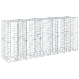 vidaXL Gabionska ko&scaron;ara s poklopcem 450x100x200 cm pocinčano željezo