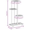 vidaXL Stalak za cvijeće s 4 kata i kotačima 44x23x80 cm crni željezni