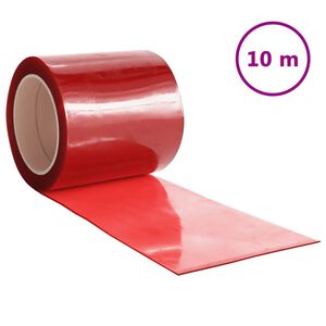 vidaXL Zavjesa za vrata crvena 200 mm x 1,6 mm 10 m PVC