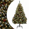 vidaXL Umjetno božićno drvce sa &scaron;arkama 180 cm 300 LED lampica