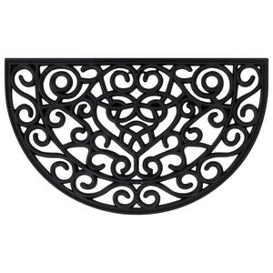 vidaXL Otirač poluokrugli 45 x 75 cm gumeni