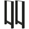 vidaXL Noge za barski stol Crne 2 kom 60 x (90-91) cm Čelik