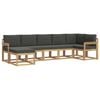 vidaXL Set vanjskih sofa s jastukom 7 pcs Bijela i antracit Poliester