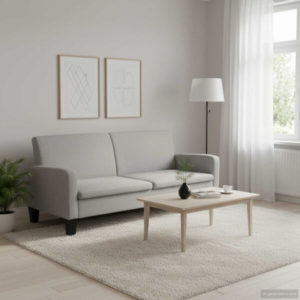 vidaXL Kauč trosjed 180x65x76 cm svijetlo sivi