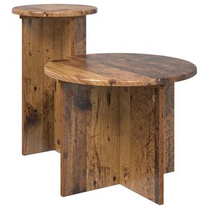 vidaXL Set pomoćnih stolića 2 pcs Staro drvo Konstruirano drvo