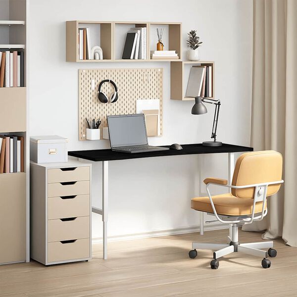 vidaXL Ploča za radni stol tamnosmeđa 140x60x2,5 cm drveni pravokutni