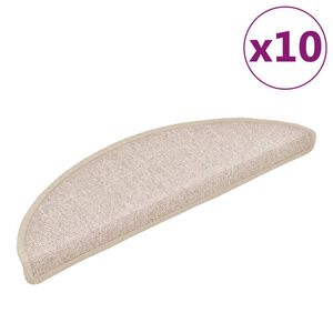 vidaXL Prostirke za stepenice 10 kom 56x17x3 cm poluokrugle boje taupe