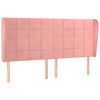 vidaXL Uzglavlje s u&scaron;ima ružičasto 163x23x118/128 cm bar&scaron;unasto