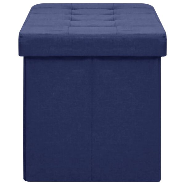 vidaXL Sklopiva klupa za pohranu od umjetnog platna plava
