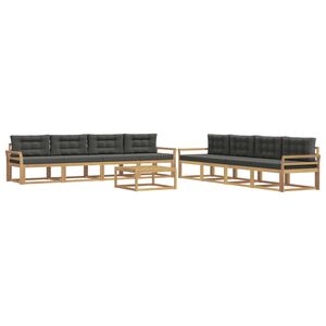 vidaXL Set vanjskih sofa 9 pcs Bijela i antracit 79 x 79 x 37 cm