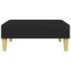 vidaXL Dvosjed na razvlačenje od tkanine s tabureom crni