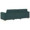 vidaXL Sofa 3 pcs Tamnozelena 221 x 80 x 80 cm Platnasta tkanina