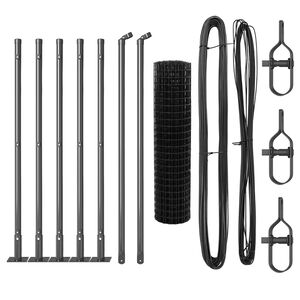 vidaXL Ograda s postovima Siva 0,4 x 10 m Čelik i PVC
