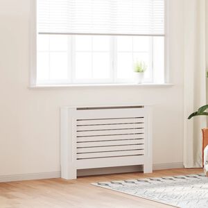 vidaXL Pokrov za radijator bijeli 112 x 19 x 81,5 cm MDF