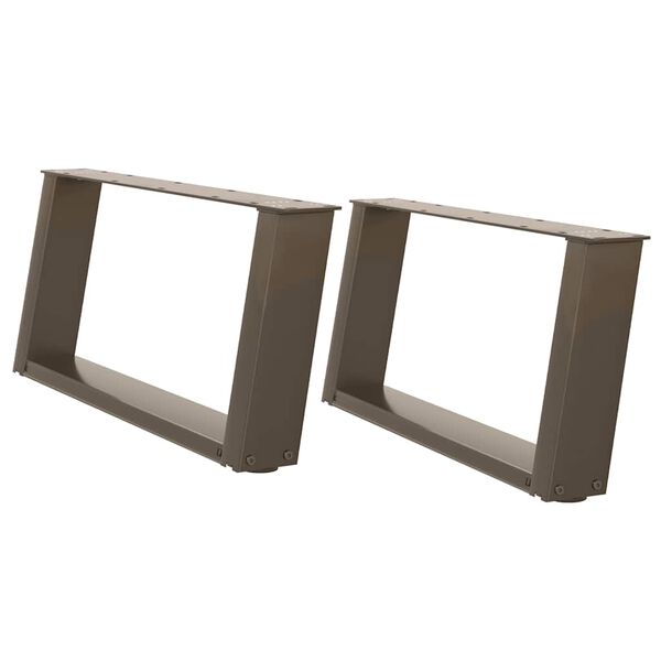 vidaXL Noge za klub stolić U-oblik 2 kom Prirodni čelik 60 x (30-31) cm Čelik