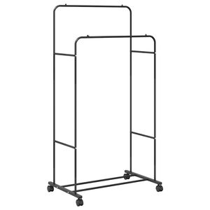 vidaXL Stalak za odjeću Crna 80 x 53 x 156 cm