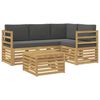 vidaXL Set vanjskih sofa 5 pcs Bijela i antracit 59 x 59 x 37 cm
