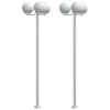 vidaXL Vanjske podne lampe 2 kom. srebrne 215 cm nehrđajući čelik