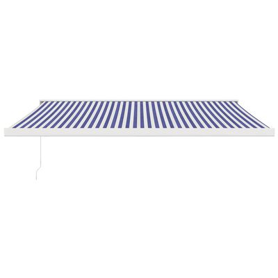 vidaXL Tenda na uvlačenje plavo-bijela 4 x 3 m od tkanine i aluminija