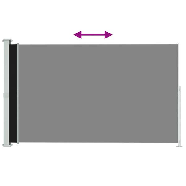 vidaXL Uvlačiva bočna tenda za terasu 180 x 300 cm crna