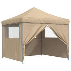 vidaXL &Scaron;ator za zabave 292 x 292 x 315 cm Bež Oxford tkanina