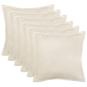 vidaXL Presvlaka za jastuk 6 pcs HOUTEN Krem 30 x 30 cm Boucl&eacute;