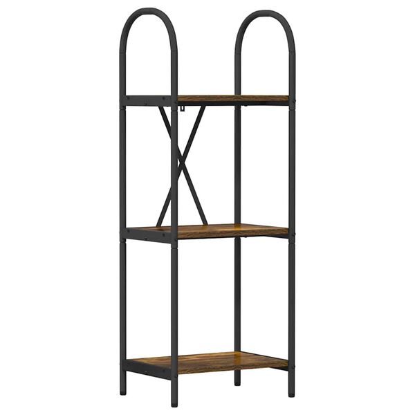 vidaXL Polica Dimljeni hrast 40 x 30 x 109 cm Konstruirano drvo