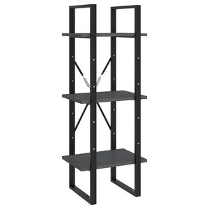 vidaXL Ormarić za knjige s 3 razine sivi 40 x 30 x 105 cm od borovine