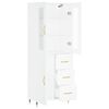 vidaXL Visoka komoda bijela 69,5x34x180 cm konstruirano drvo