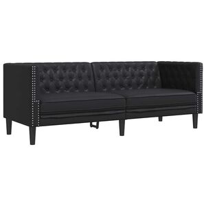 vidaXL Sofa Crna 194 x 74,5 x 70,5 cm PVC