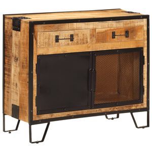 vidaXL Komoda 80 x 31 x 66 cm od masivnog grubog drva manga i metala