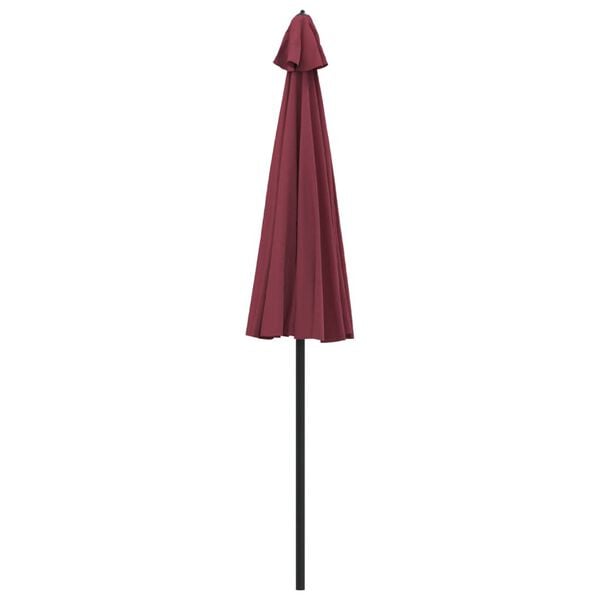 vidaXL Vanjski suncobran s aluminijskim stupom 270 cm bordo