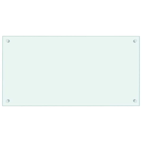 vidaXL Kuhinjska zaštita od prskanja bijela 80 x 40 cm kaljeno staklo