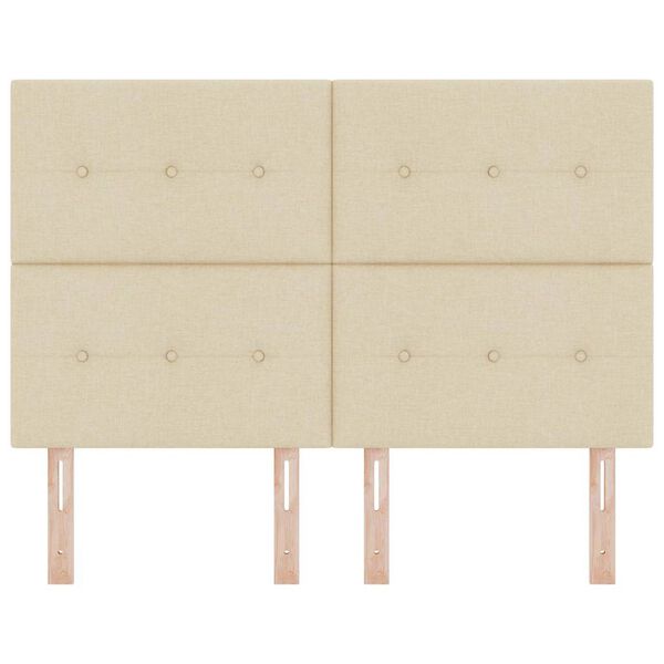 vidaXL Uzglavlje s uzglavljem Krema 160 cm Lažna koža