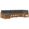 vidaXL Set vanjskih sofa 6 kom. Prirodna i antracit