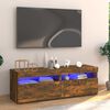vidaXL TV ormarić s LED svjetlima boja dimljenog hrasta 120x35x40 cm