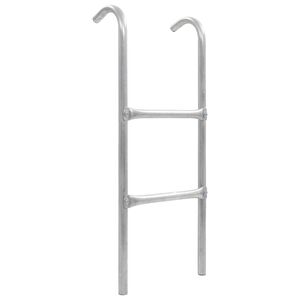 vidaXL Ljestve za trampolin s 2 prečke čelične srebrne 72 cm (pogodno za visinu od 65 cm)